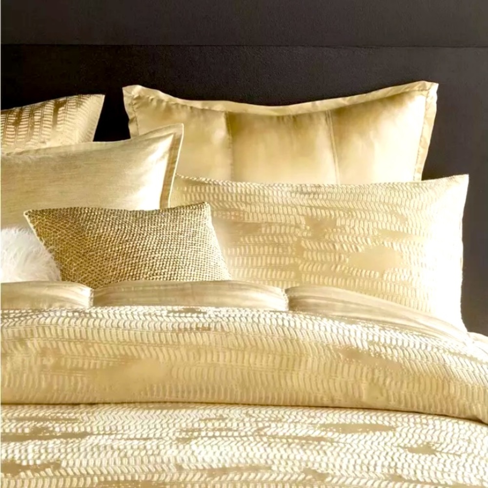 Donna Karan Vapor Collection GOLD Duvet and 2 shams DKNY